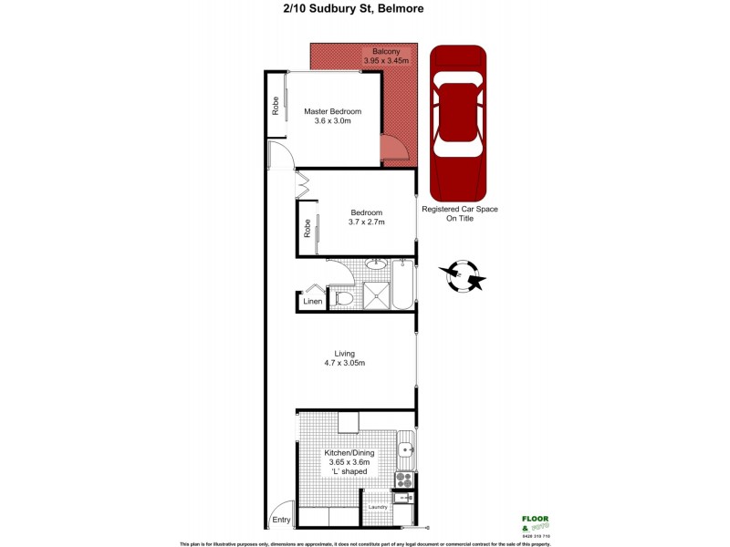 2/10 Sudbury Street, Belmore NSW 2192 Floorplan
