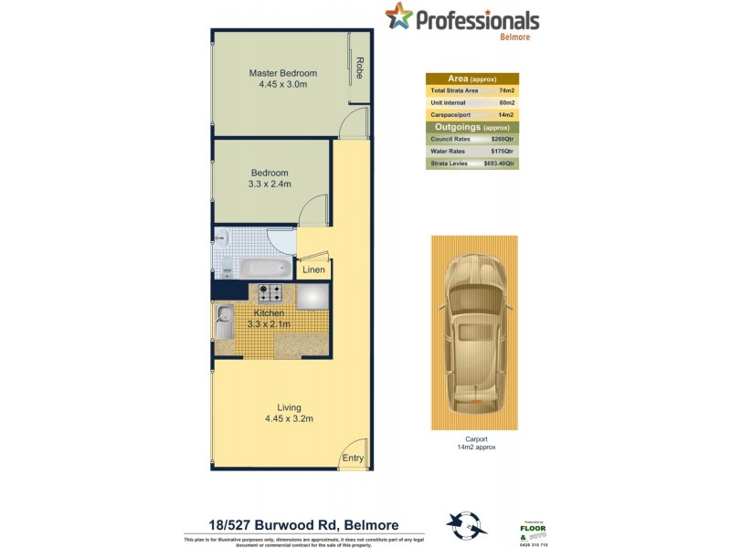 18/527 Burwood Road, Belmore NSW 2192 Floorplan