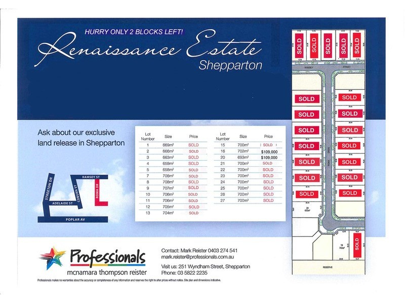 Land Lots Renaissance Estate, Shepparton VIC 3630