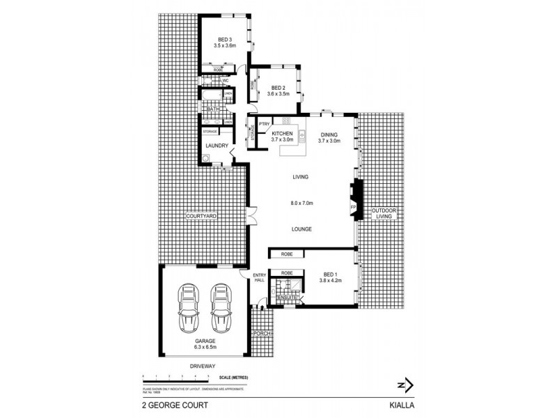 2  George  Court, Kialla VIC 3631 Floorplan