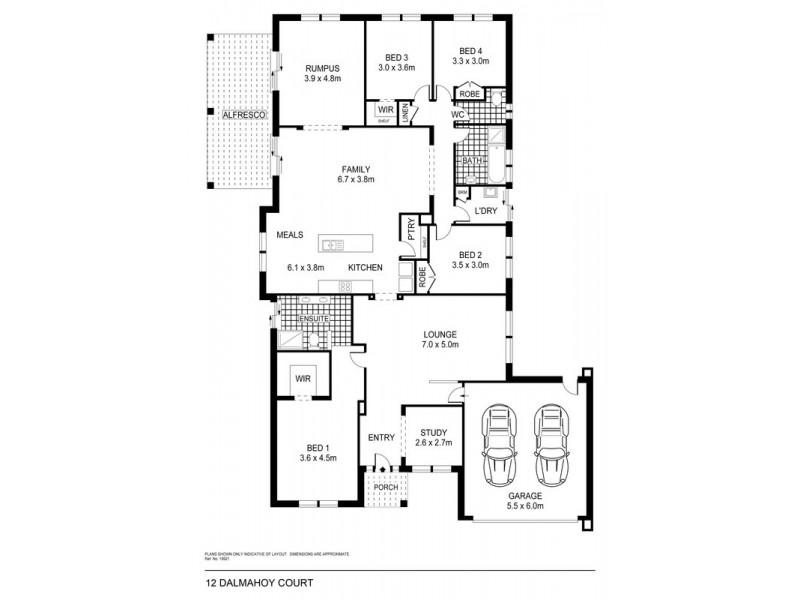 12 Dalmahoy Court, Shepparton VIC 3630 Floorplan