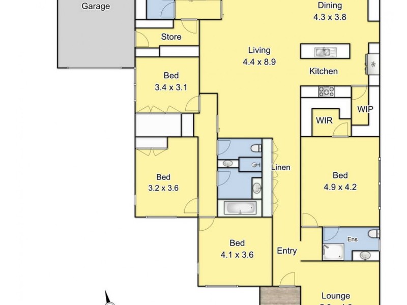 25 Sutherland Avenue, Shepparton VIC 3630 Floorplan