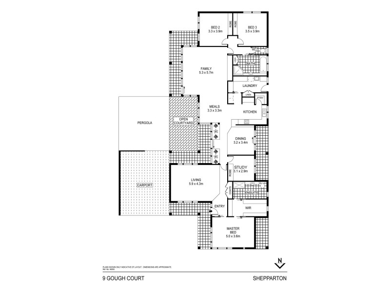 9 Gough Court, Shepparton VIC 3630 Floorplan