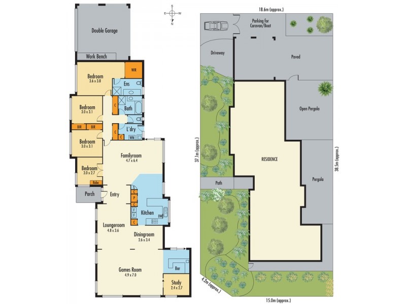 8 Pitfield Crescent, Rowville VIC 3178 Floorplan