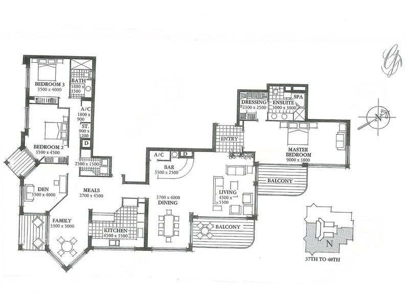 Unit 185/12 Commodore Drive, Surfers Paradise QLD 4217 Floorplan