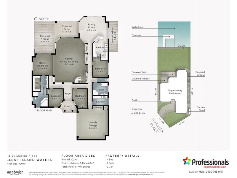 13 St Martin Place, Clear Island Waters QLD 4226 Floorplan