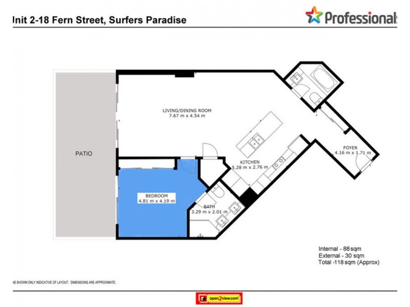 2/18 Fern Street, Surfers Paradise QLD 4217 Floorplan