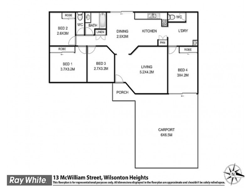 13 McWilliam Street, Wilsonton Heights QLD 4350 Floorplan