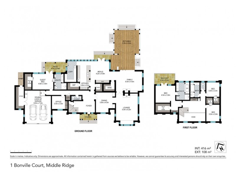 1 Bonville Court, Middle Ridge QLD 4350 Floorplan