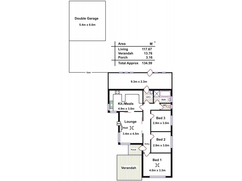 45 Malwa Street, Osborne SA 5017 Floorplan