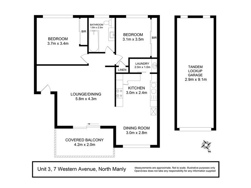 3/7 Western Avenue, North Manly NSW 2100 Floorplan