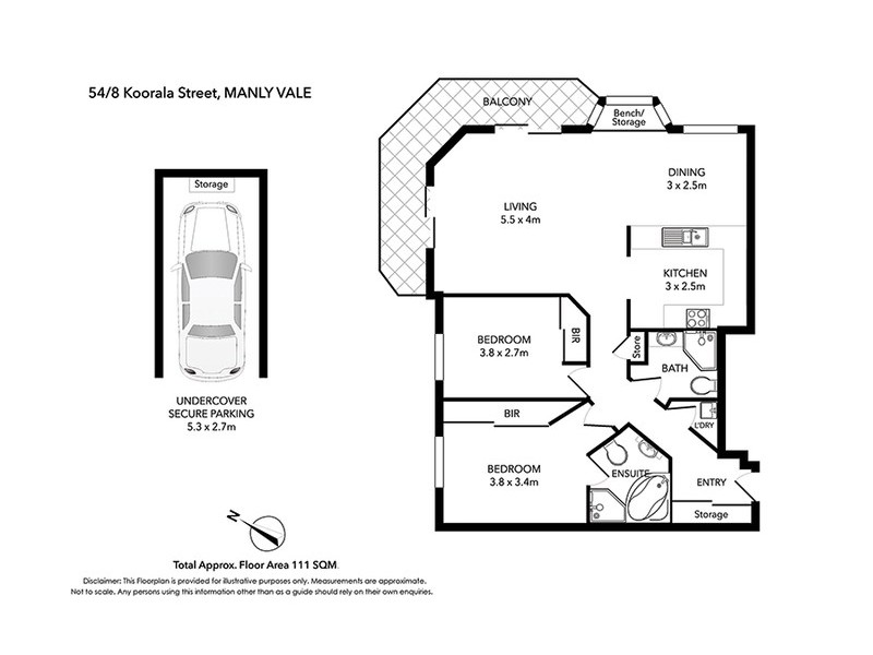 54/8 Koorala Street, Manly Vale NSW 2093 Floorplan