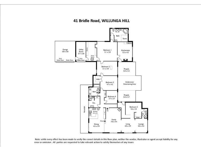 41 Bridle Road, Willunga Hill SA 5172 Floorplan