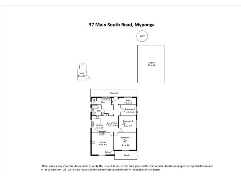37 Main South Road, Myponga SA 5202 Floorplan