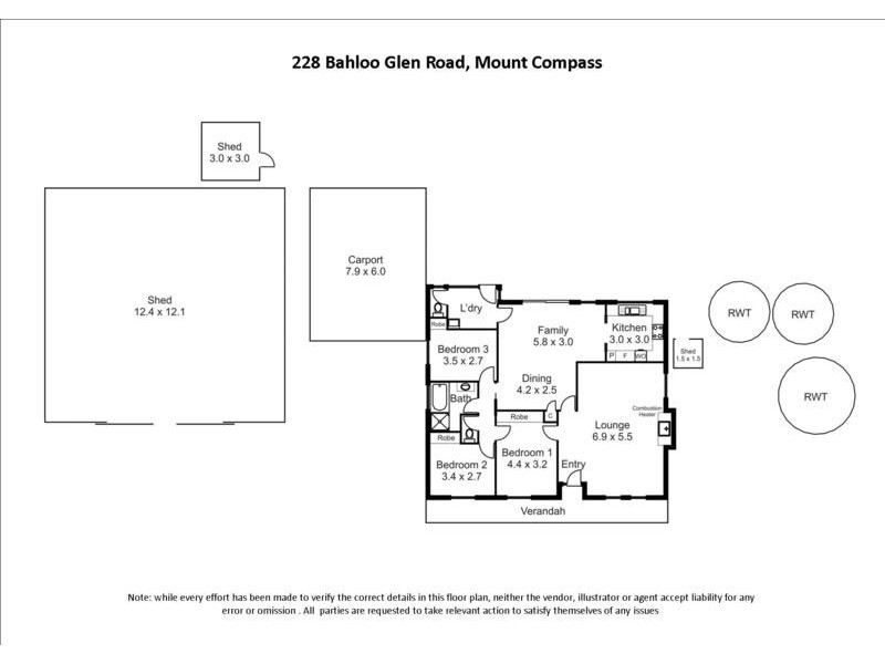 228 Bahloo Glen Road, Mount Compass SA 5210 Floorplan