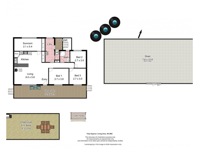 1330 Hindmarsh Tiers Road, Hindmarsh Tiers SA 5202 Floorplan
