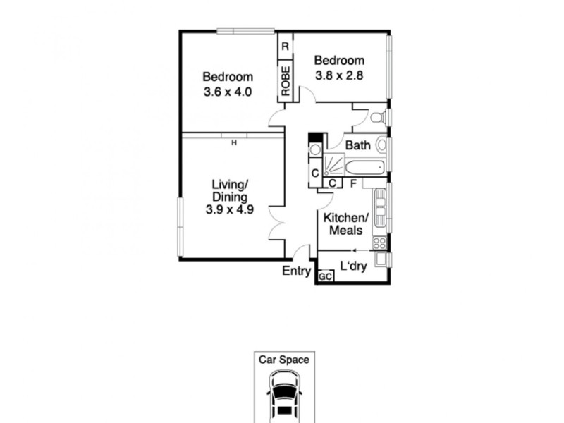17/92 The Avenue, Parkville VIC 3052 Floorplan