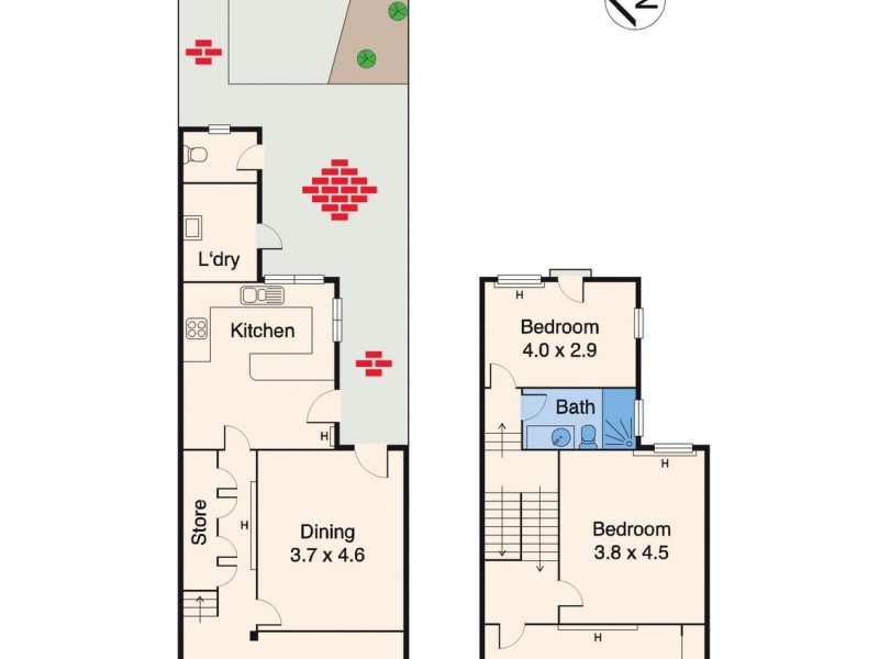498 Abbotsford Street, North Melbourne VIC 3051 Floorplan