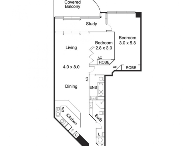 20/394 La Trobe Street, Melbourne VIC 3000 Floorplan