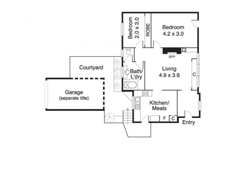 3/189 Park Drive, Parkville VIC 3052 Floorplan