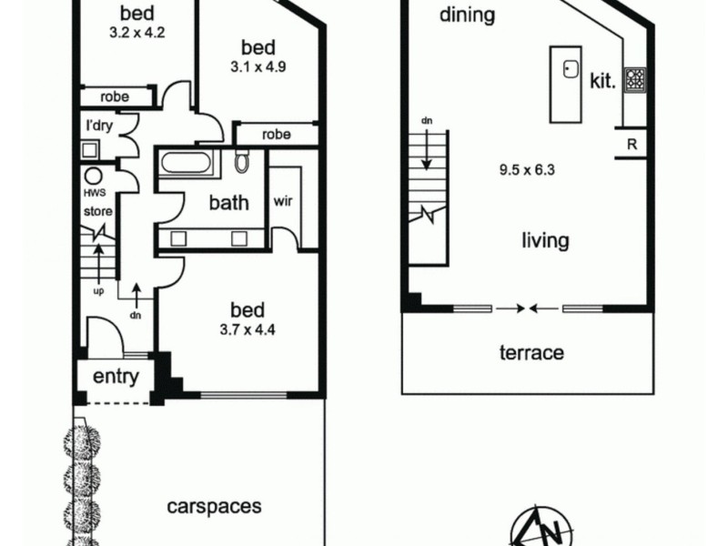 2/35 Ireland Street, West Melbourne VIC 3003 Floorplan