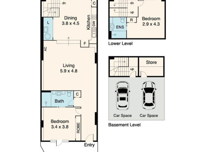 1/5 Anderson Street, West Melbourne VIC 3003 Floorplan