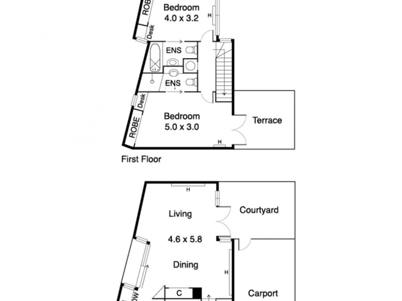 3/11 Austin Place, West Melbourne VIC 3003 Floorplan