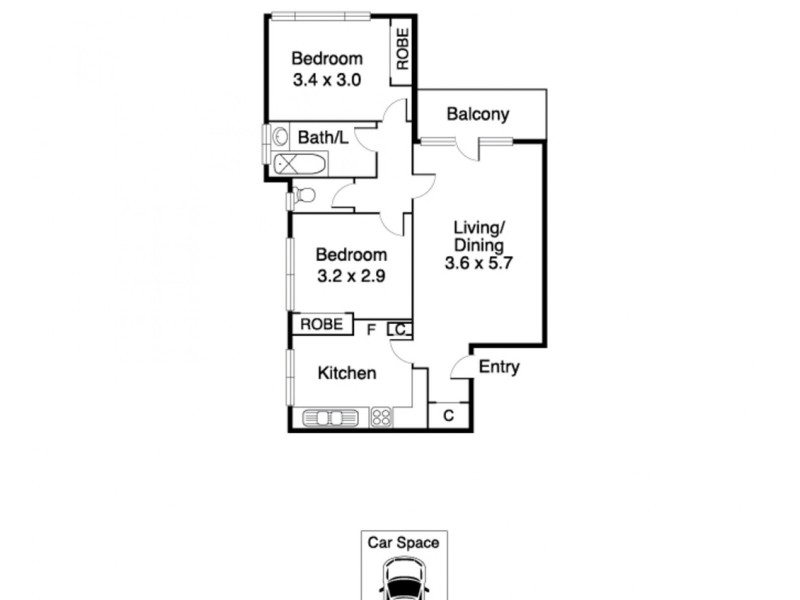 22/76 Haines Street, North Melbourne VIC 3051 Floorplan