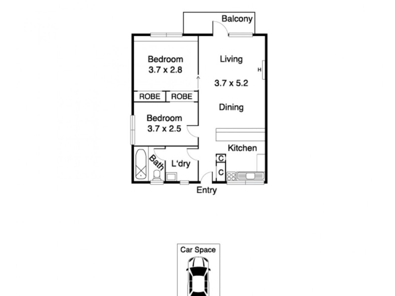 C1-6/73 O’Shanassy Street, North Melbourne VIC 3051 Floorplan