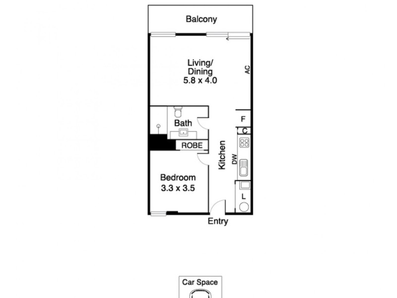 203/25 Byron Street, North Melbourne VIC 3051 Floorplan