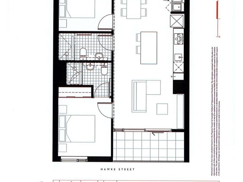 303/2 Hawke Street, West Melbourne VIC 3003 Floorplan