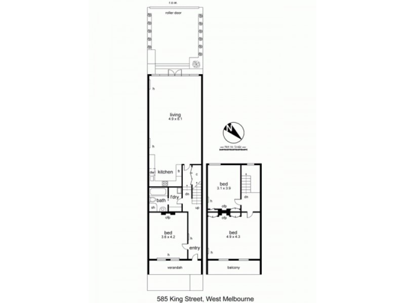585 King Street, West Melbourne VIC 3003 Floorplan