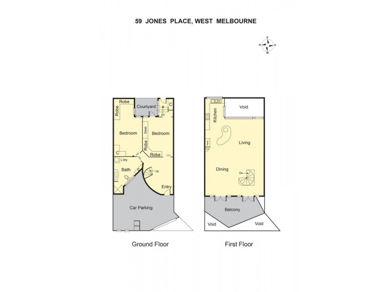 59 Jones Place, West Melbourne VIC 3003 Floorplan