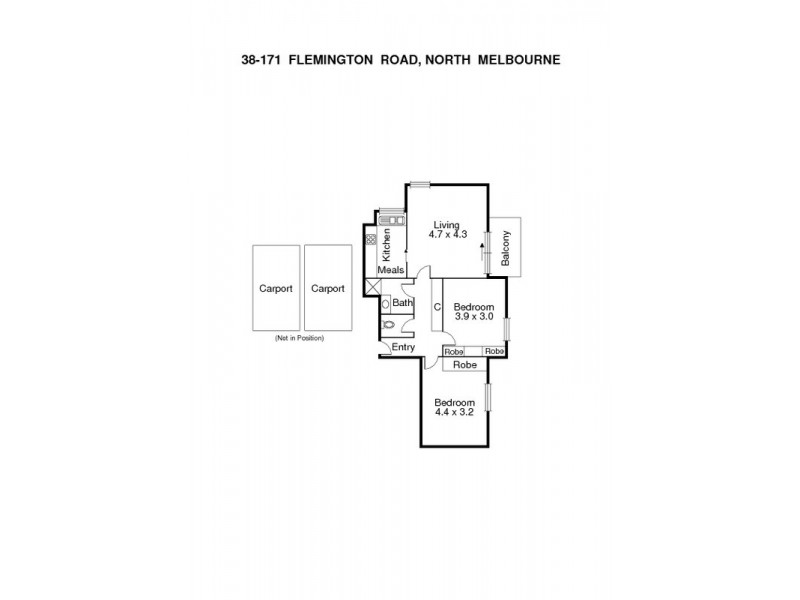 38/171 Flemington Road, North Melbourne VIC 3051 Floorplan