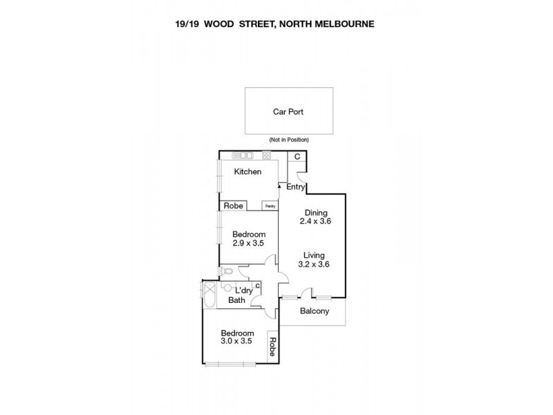 19/19 Wood Street, North Melbourne VIC 3051 Floorplan