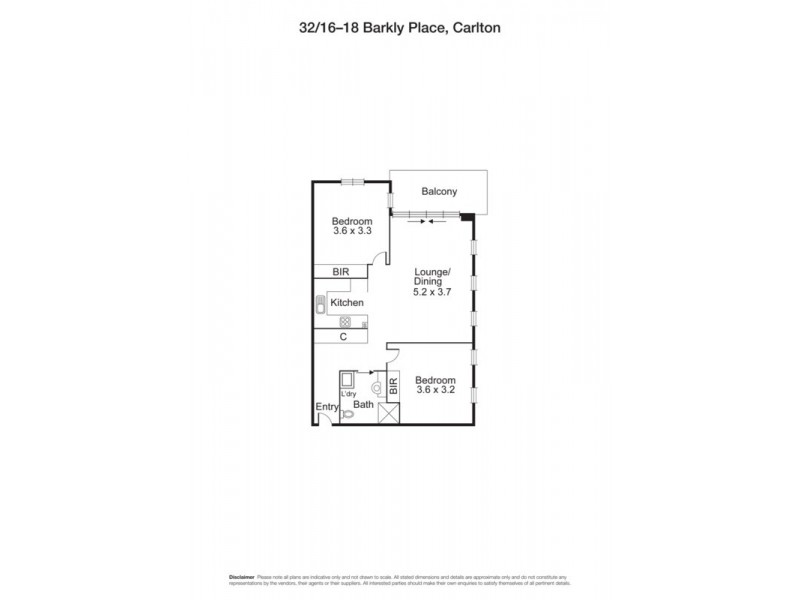 32/16-18 Barkly Place, Carlton VIC 3053 Floorplan