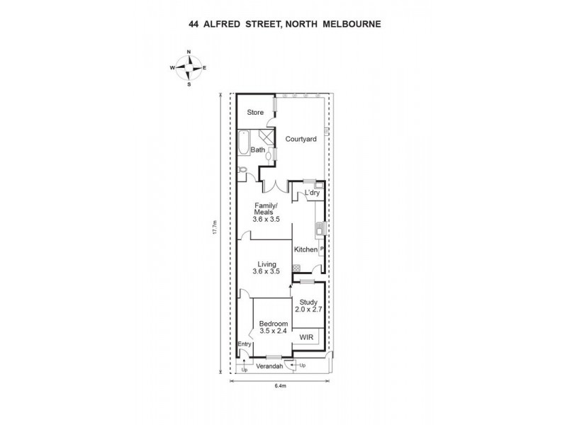 44 Alfred Street, North Melbourne VIC 3051 Floorplan
