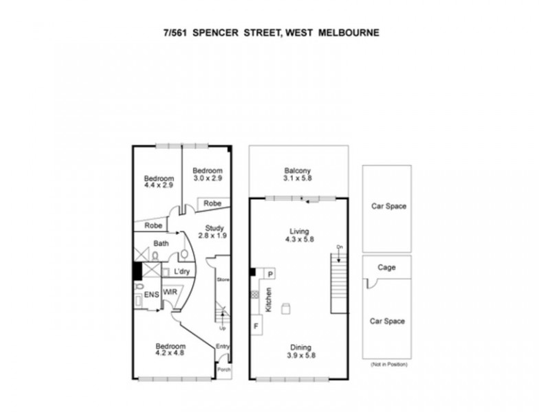 7/561 Spencer Street, West Melbourne VIC 3003 Floorplan