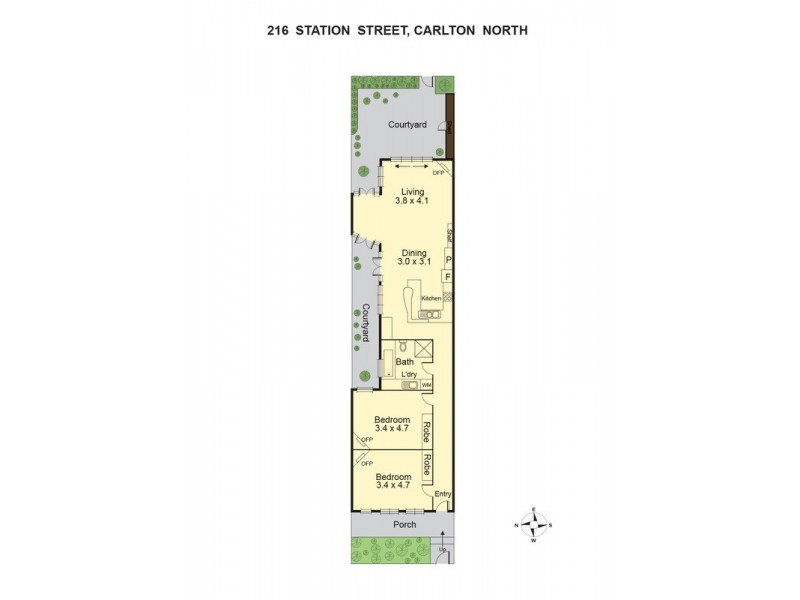 216 Station Street, Carlton North VIC 3054 Floorplan