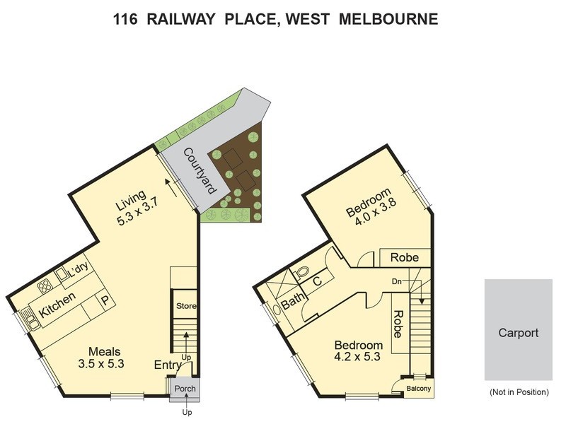 116 Railway Place, West Melbourne VIC 3003 Floorplan