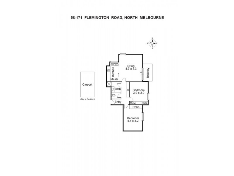 58/171 Flemington Road, North Melbourne VIC 3051 Floorplan