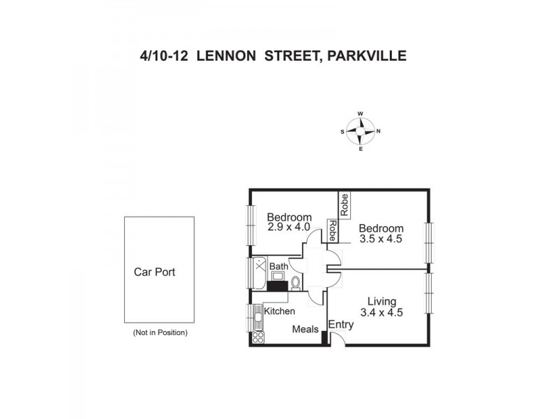 4/10 Lennon Street, Parkville VIC 3052 Floorplan