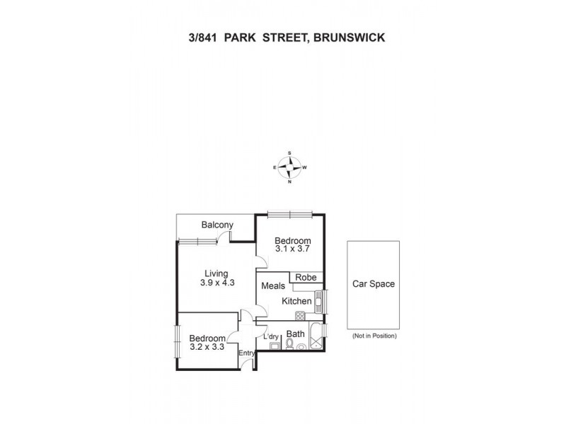 3/841 Park Street, Brunswick VIC 3056 Floorplan