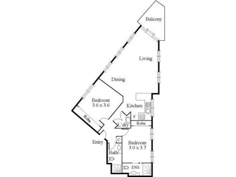 4/20 Bedford Street, North Melbourne VIC 3051 Floorplan