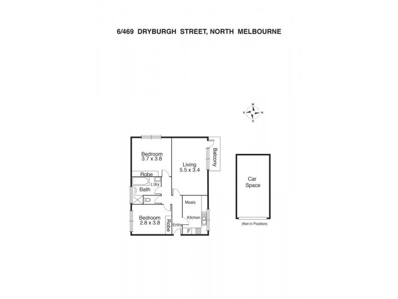 6/469 Dryburgh Street, North Melbourne VIC 3051 Floorplan
