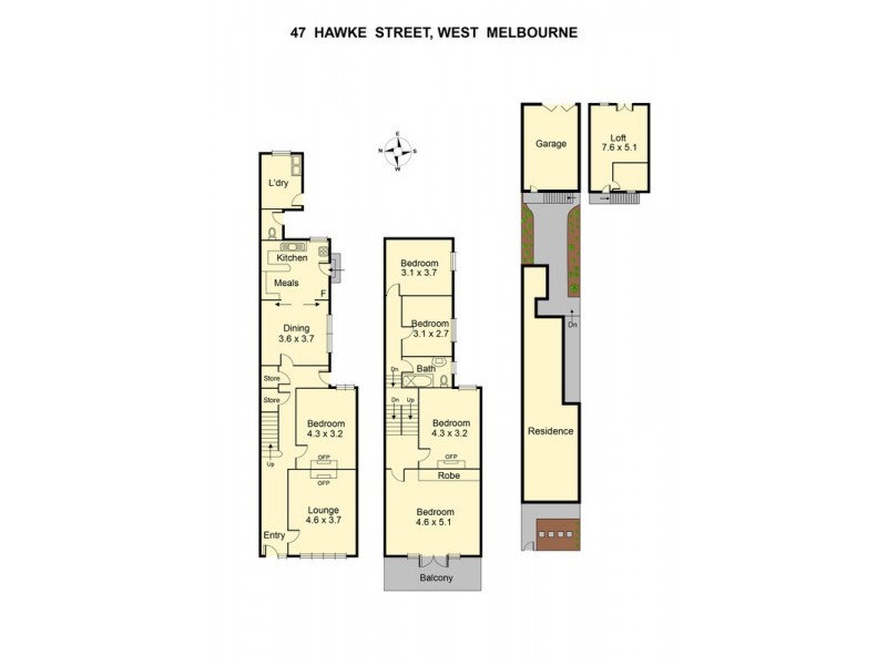 47 Hawke Street, West Melbourne VIC 3003 Floorplan