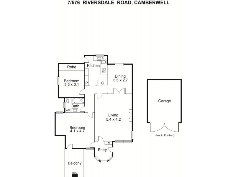 7/576 Riversdale Road, Camberwell VIC 3124 Floorplan