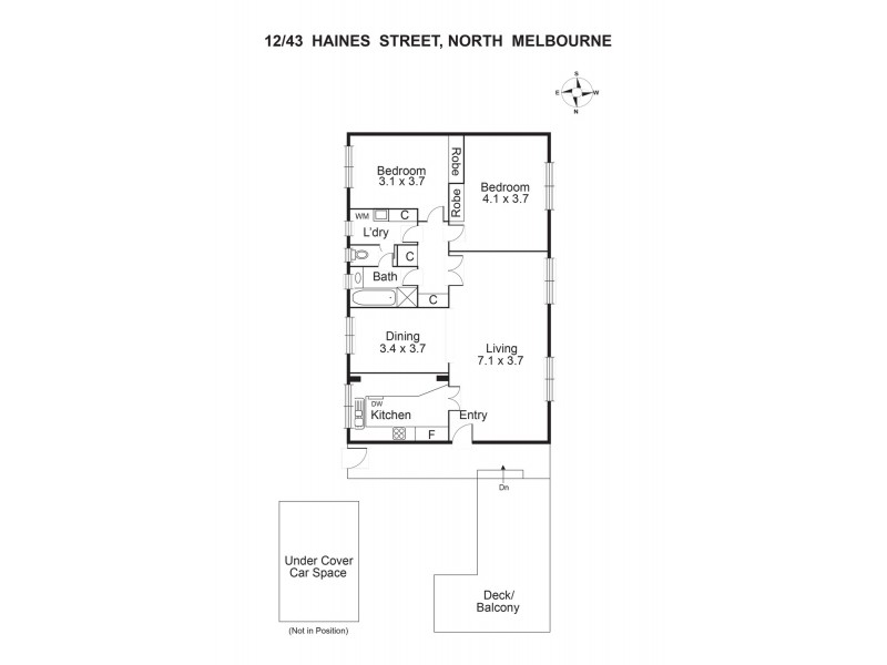 12/43 Haines Street, North Melbourne VIC 3051 Floorplan