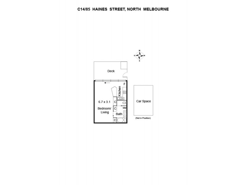 C14/85 Haines Street, North Melbourne VIC 3051 Floorplan