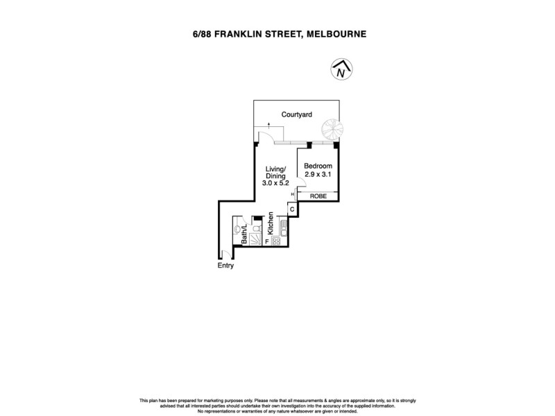 6/88 Franklin Street, Melbourne VIC 3000 Floorplan